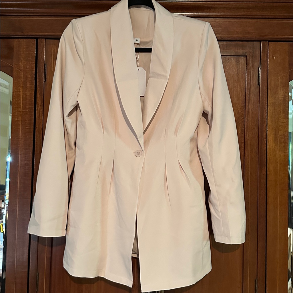 Light Powdery Pink Blazer Jacket Light Powdery Pink Blazer Jacket